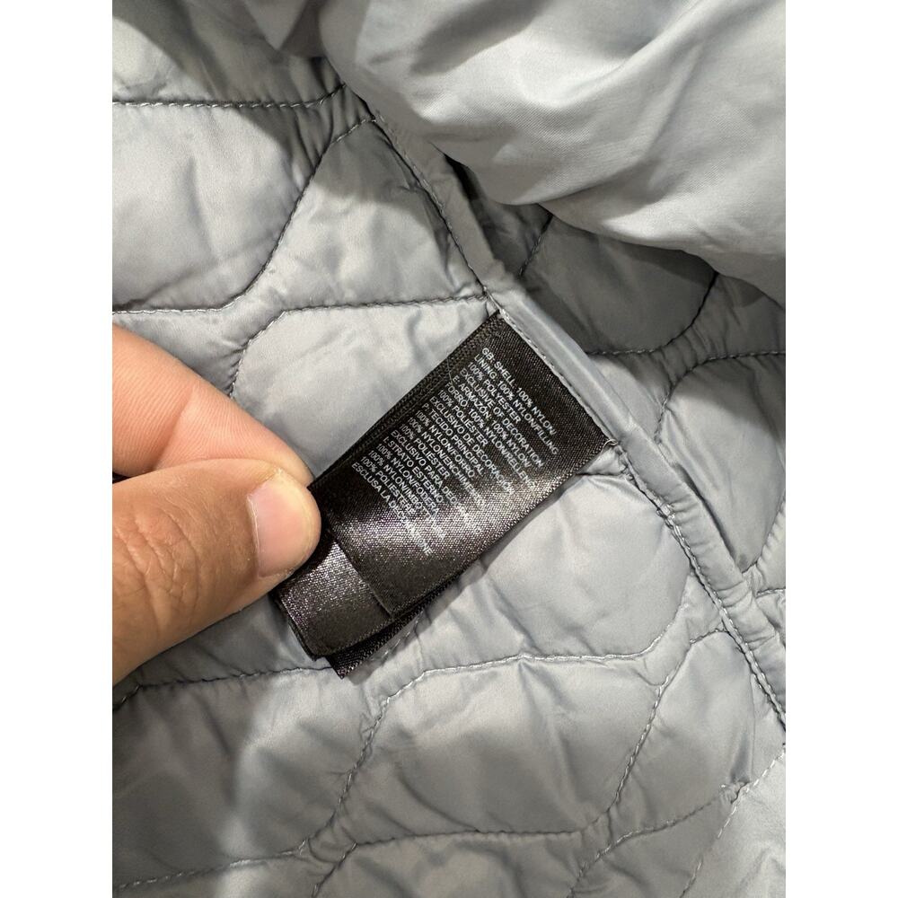 The North Face Thermoball Jacket Womens Size Medium Gray Eco Parka Puffer Hooded - Picture 3 of 8
